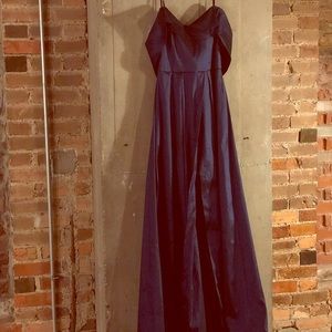 Navy Off the Shoulder Gown